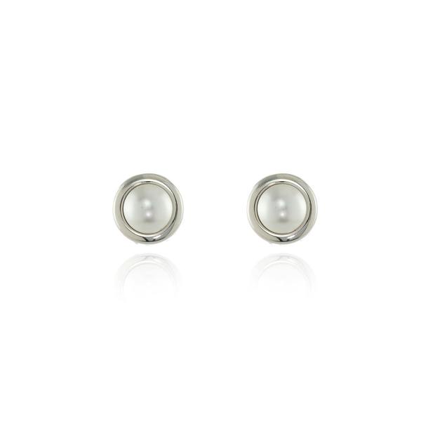 Cachet London Pablo Pearl Silver Clip On Earrings