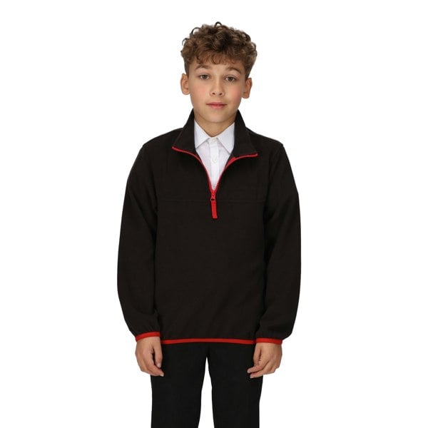 Regatta Childrens/Kids Microfleece Half Zip Fleece - Black