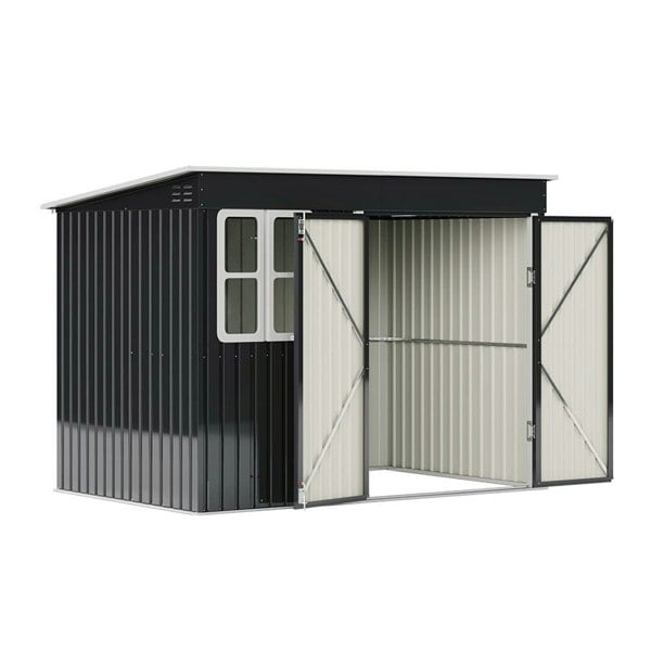 7X4FT/8.5X5.5FT Outdoor Metal Garden Storage Shed Living and Home 