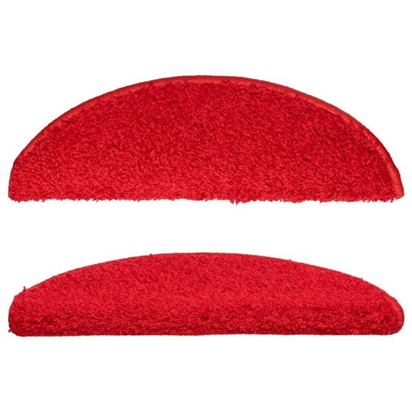 Berkfield Carpet Stair Treads 15 pcs Red 56x17x3 cm