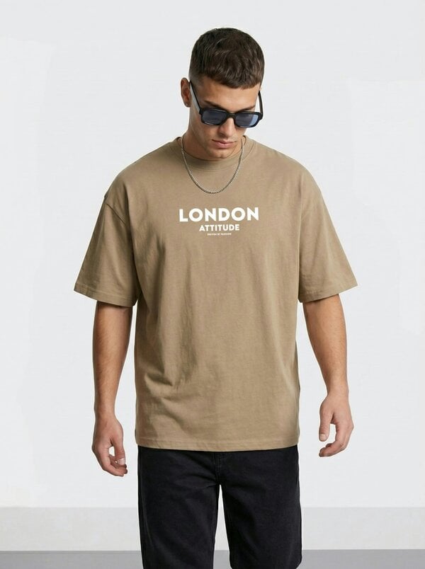 London Attitude Original Creators Oversized Heavyweight Streetwear Graphic T-Shirt