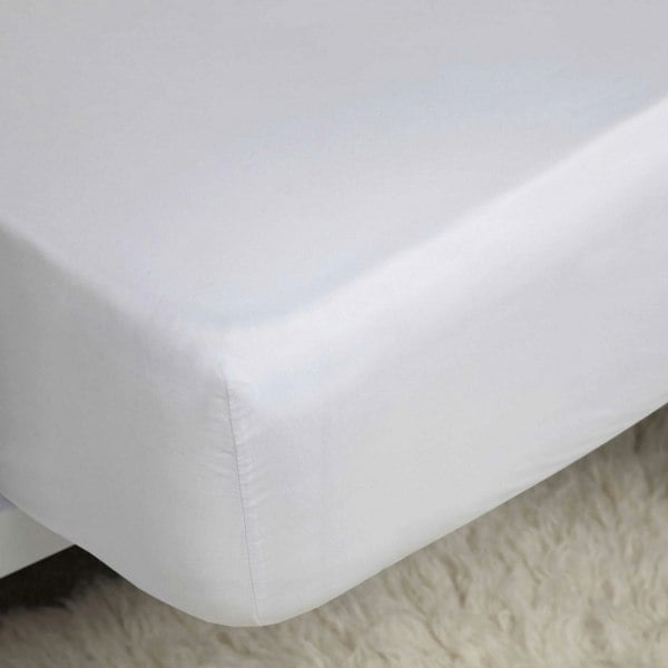 Belledorm 100% Cotton Sateen Extra Deep Fitted Sheet - White