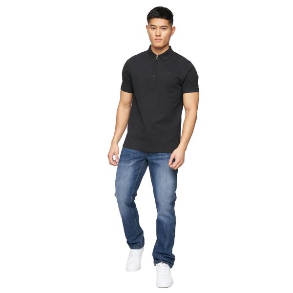 Crosshatch Mens New Techno Denim Embossed Jeans - Stone Wash - 