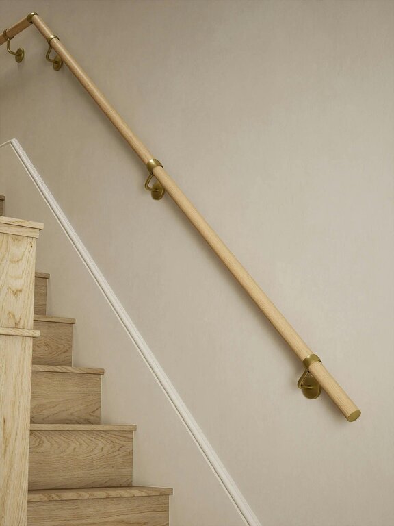 Handrails Direct Arden Natural Pine Quarter Landing Handrail