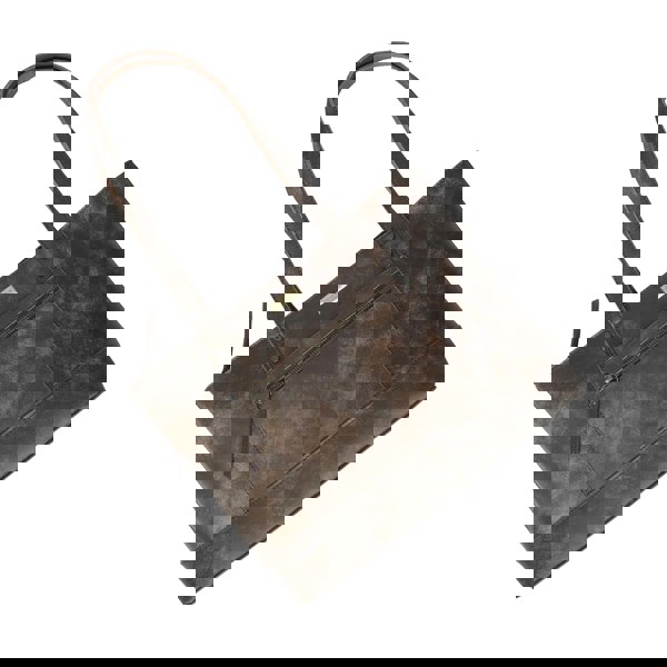 Assots London 'MILLIE' Brown Crazy Horse Distressed Real Leather Designer Tote Work Bag