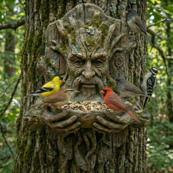 Leaper Creative Tree Spirit Outdoor Bird Feeder