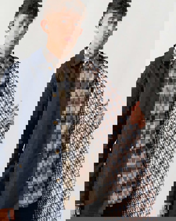 Aquascutum Mens Archival Reversible Mid Coat - Navy 11