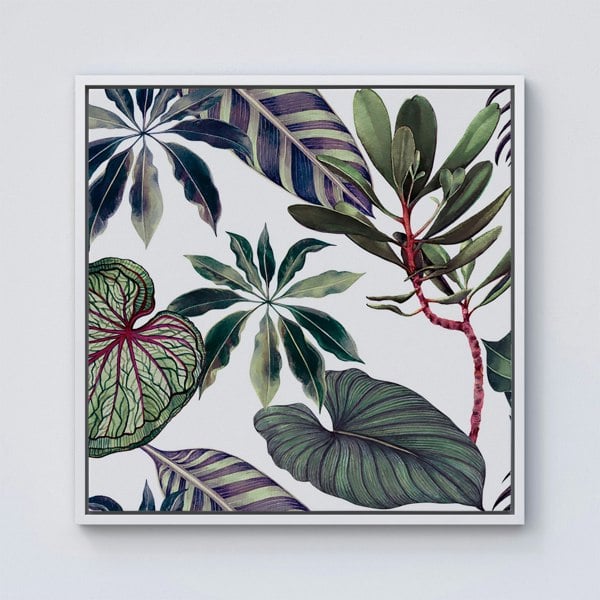 Warren Reed Watercolor Tropical Leaf Framed Canvas