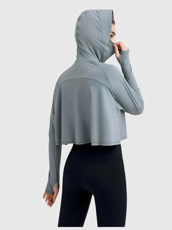 Anniou UPF 50+ Hooded Cropped Shirt