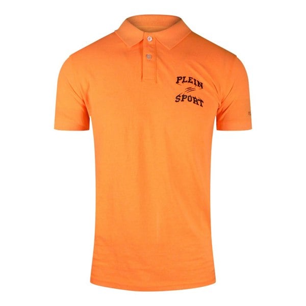 Plein Sport Bold Logo Orange Polo Shirt