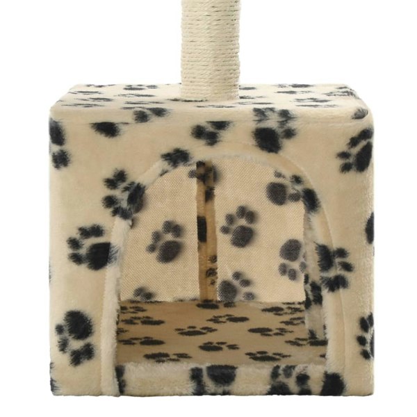 Berkfield Cat Tree with Sisal Scratching Post 55 cm Beige Paw Print