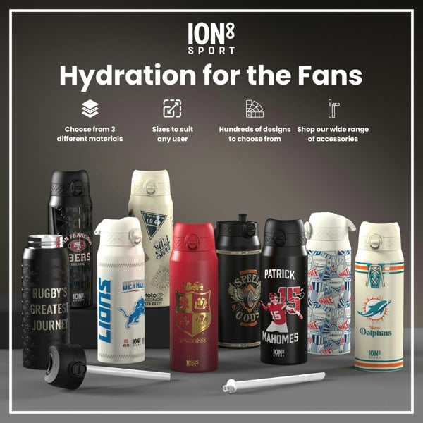 ION8 NFL x ION8 Insulated Steel Water Bottle, NFL Bears, 750ml (24oz)