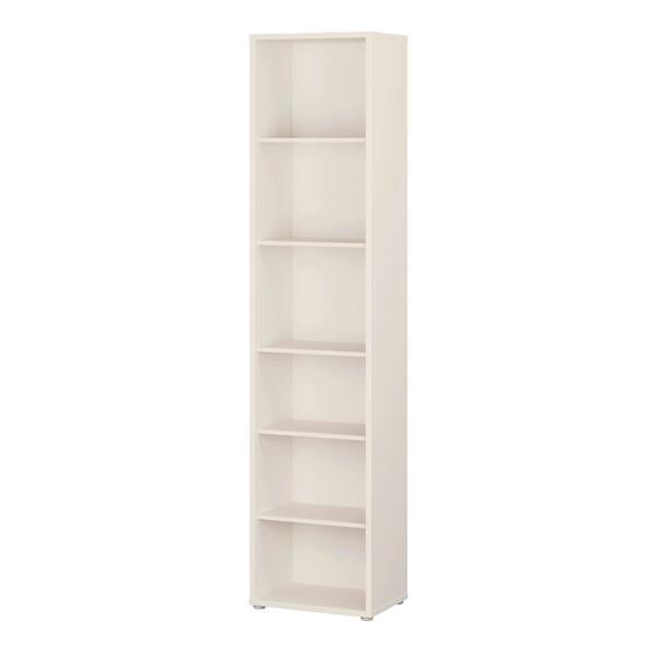 Furniture To Go Alice Springs Tall Narrow Bookcase with 5 Shelves in Soft Neutral