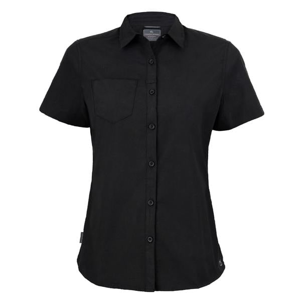 Craghoppers Womens/Ladies Kiwi Short-Sleeved Shirt - Black - 