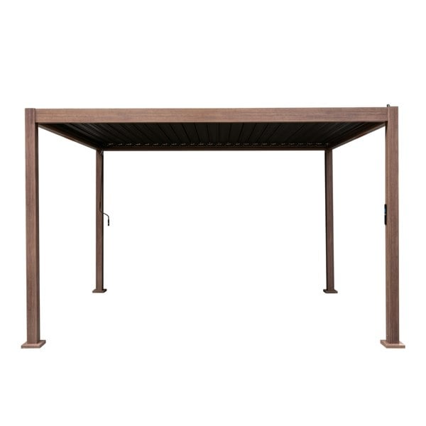 Jardi Wood Effect Aluminium Pergola 4m x 3m