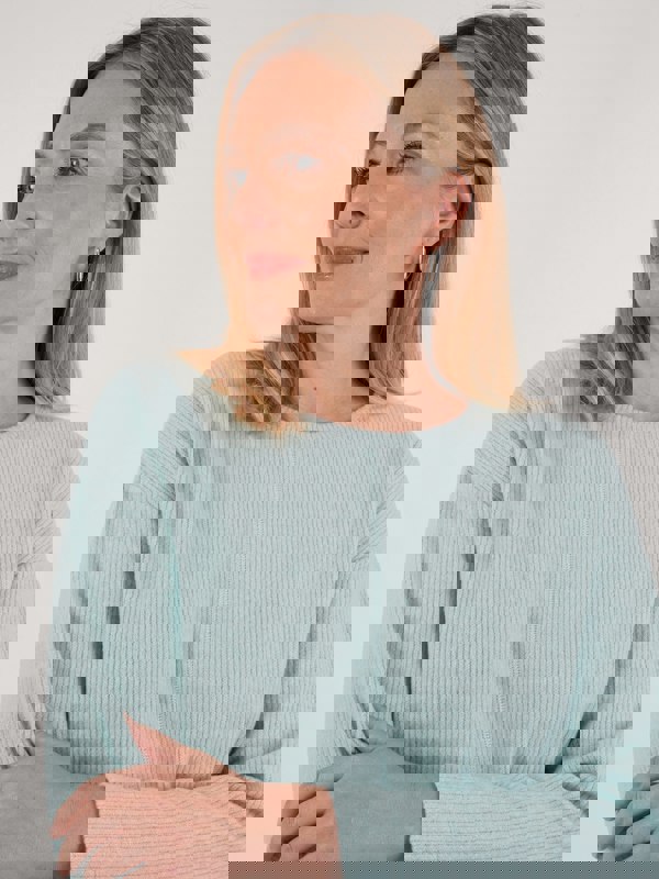 PennyPlain Crew Neck Long Sleeve Top - Mint