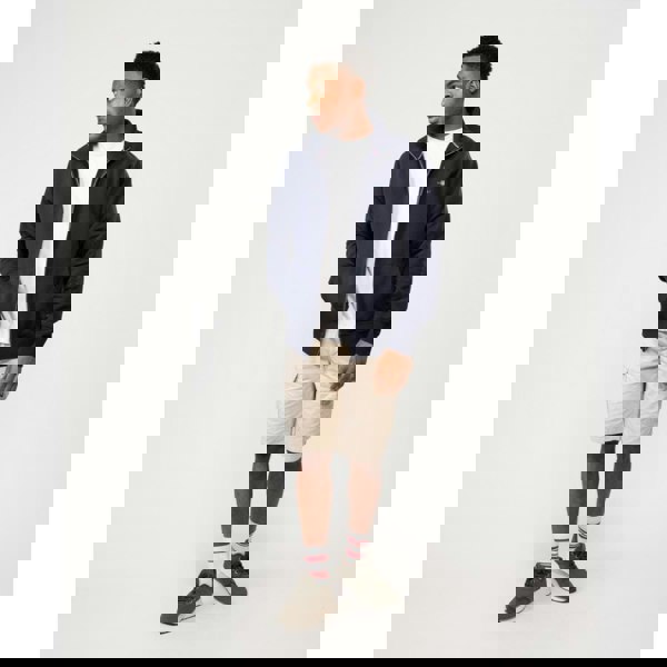 GANT Mens Regular Fit Shield Logo Full Zip Sweatshirt - 433 Evening Blue - CHO - Designer Mens Sweatshirts