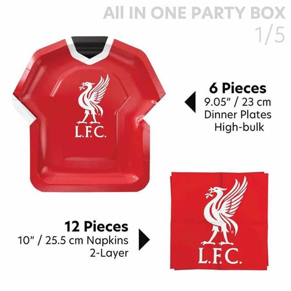 Liverpool FC All in One Party Box Set, Kitchen Accessories, Sports, Gift
