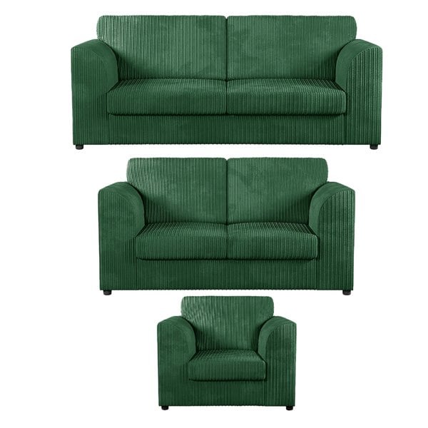 Furnishings For Less Luxor Full Jumbo Cord 3 Piece Suite - Full Back