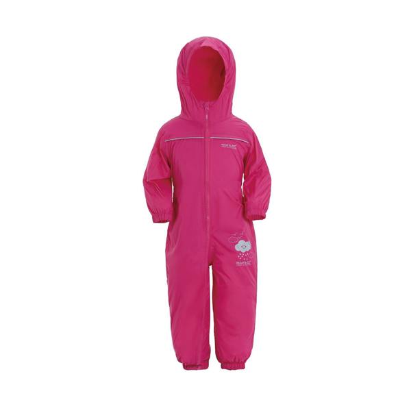 Regatta Great Outdoors Childrens Toddlers Puddle IV Waterproof Rainsuit - Jem - 