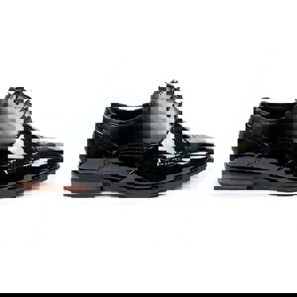 Dolcetto Men's Patent PU Leather Wingtip Oxford Shoes