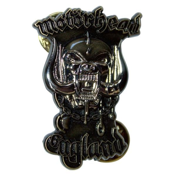 Motorhead England Gold Pin Badge