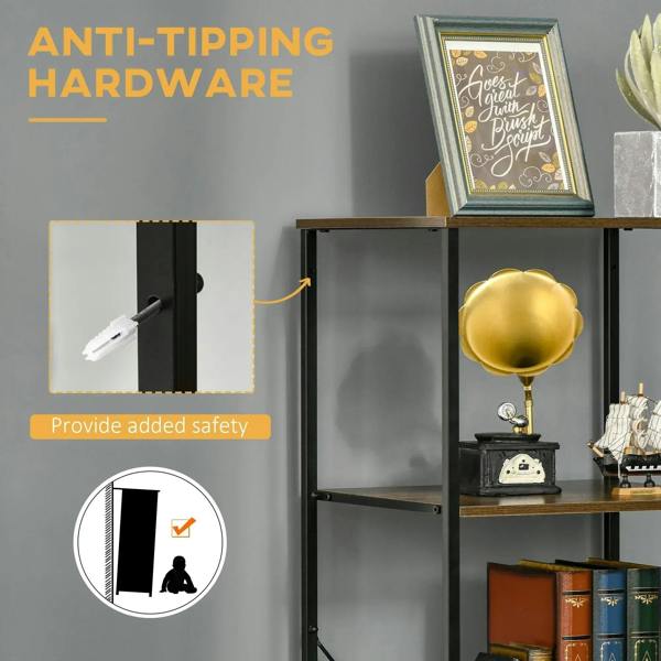 Storage cabinet with anti-tipping hardware and safety anchor brackets