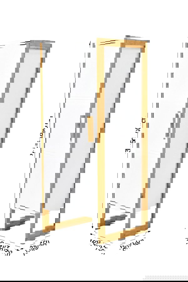 Living and Home Single-door Bathroom Storage Cabinet with Bamboo Base