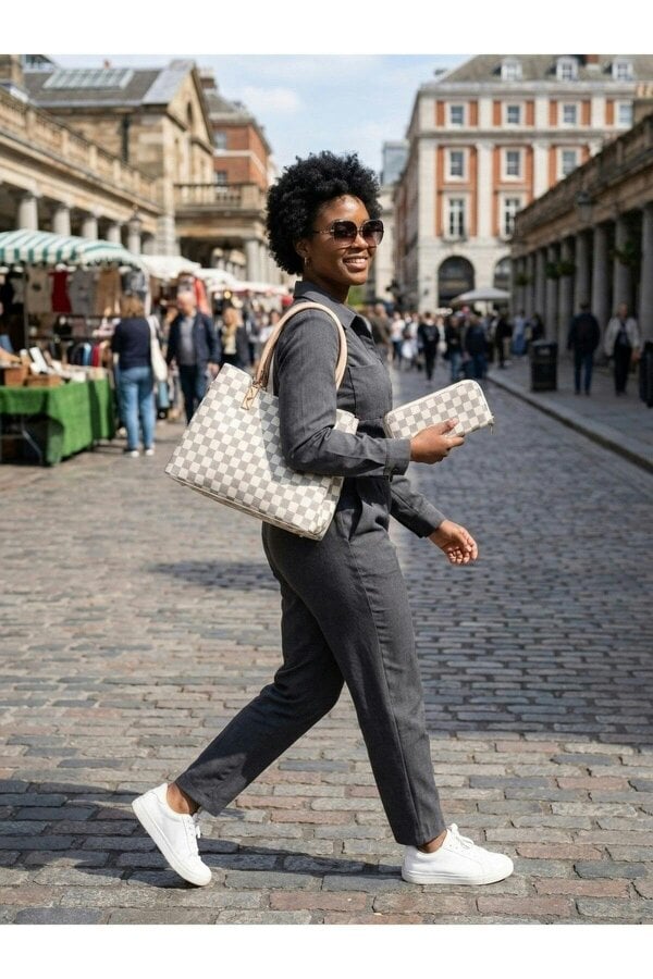 ikrush Grace Checkered Bag & Wallet Set