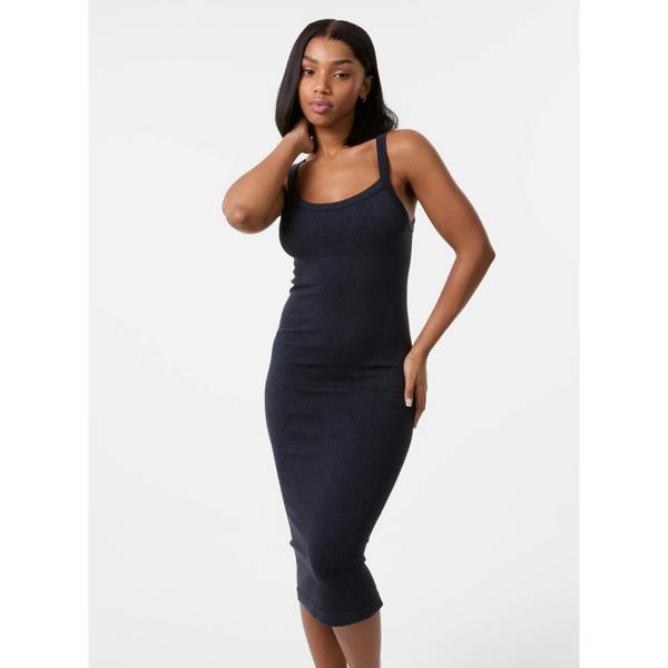 Pink Vanilla Washed Ribbed Racer Dress