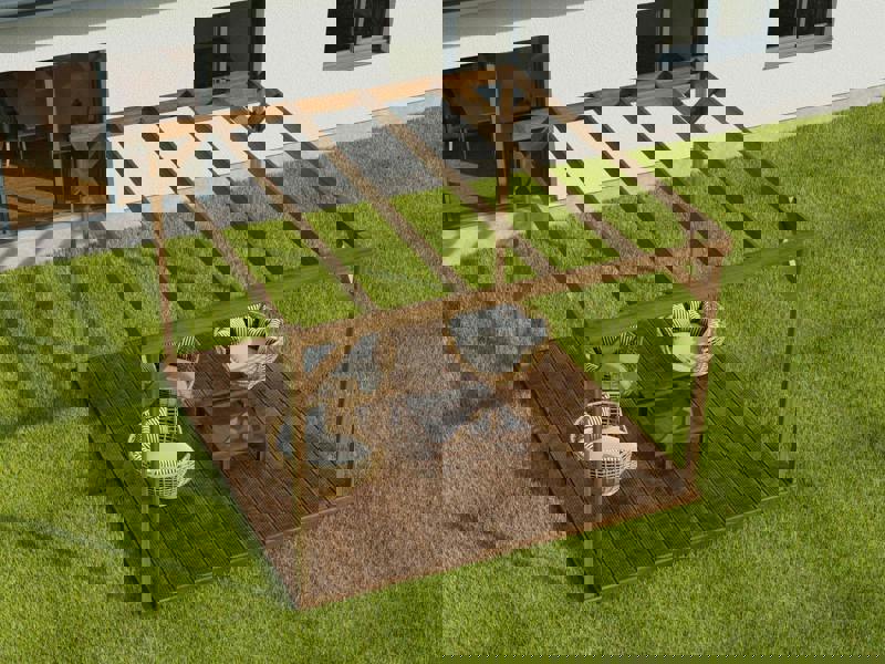 Arbor Garden Solutions Wooden Box Pergola and Decking Kit