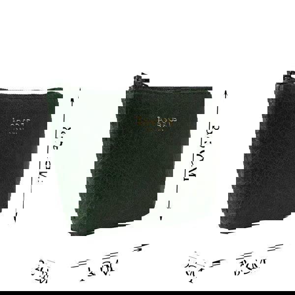 Assots London 'Diana' Tree Top Green Full Grain Leather Zip Top Coin Purse