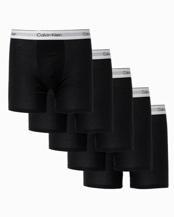 Calvin Klein 5 Pack Icon Cotton Stretch Mens Boxer Briefs - Black