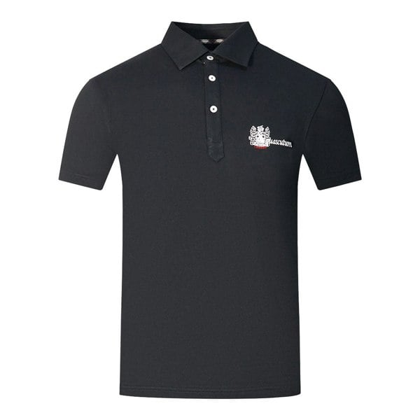 Aquascutum Aldis Brand London Logo Polo Shirt - Black