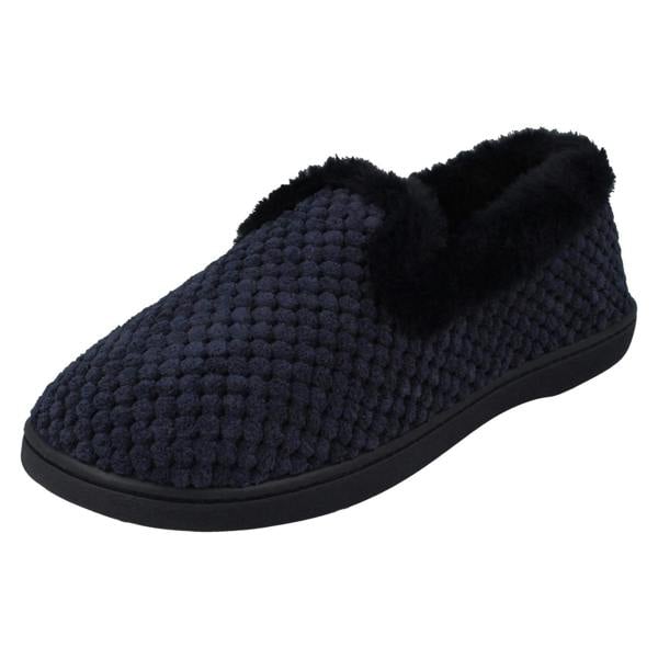 Padders Ladies Padders Textured Trimmed Full Slippers Misha