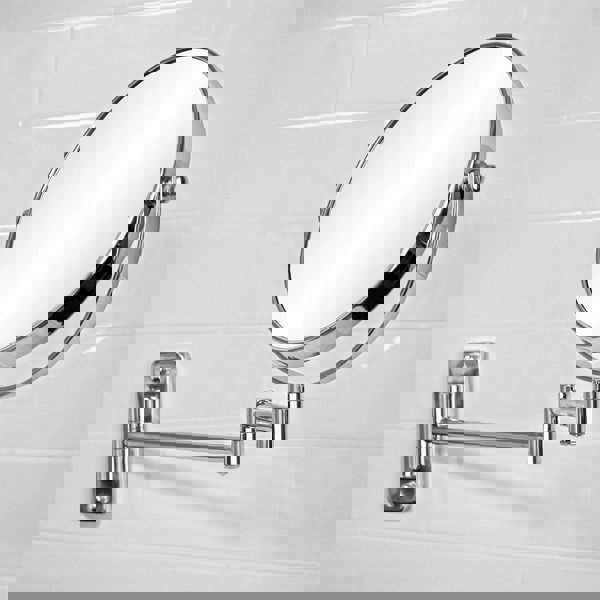 Showerdrape Lindos 3x Magnifying Chrome Extending Wall Mounted Shaving Mirror