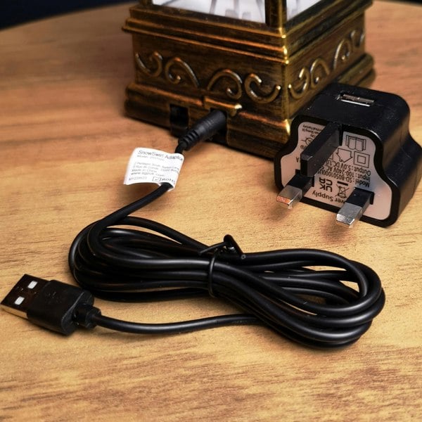 Samuel Alexander 1.5m Black USB Adaptor Plug for Christmas SnowSwirl Decorations