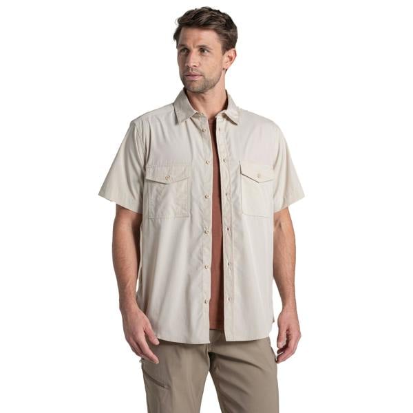 Craghoppers Mens Kiwi II Short-Sleeved Shirt - Oatmeal - 