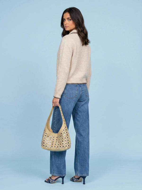 Urban Bliss Wool Blend Contrast Cardigan