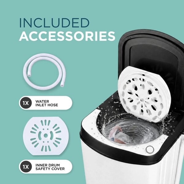 DMD Collective 9kg Spin Dryer with Stainless Steel Drum & 5-Minute Timer