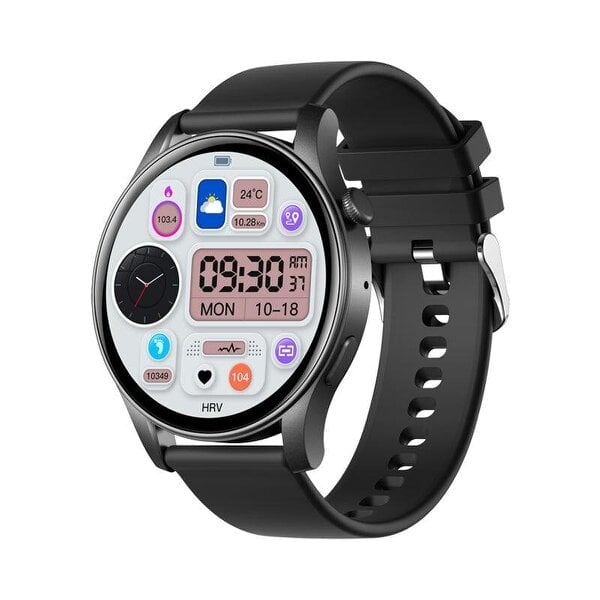 Karen M Smartwatch 1.43" AMOLED Display, Steel Case, Bluetooth, Heart Rate, Voice Assistant, iOS & Android