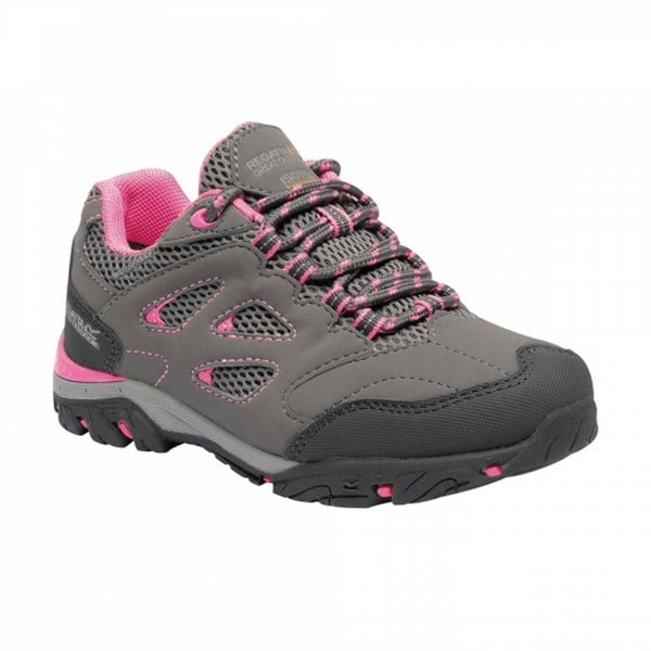 Regatta Girls Holcombe Low Junior Hiking Boots - Steel/Tulip