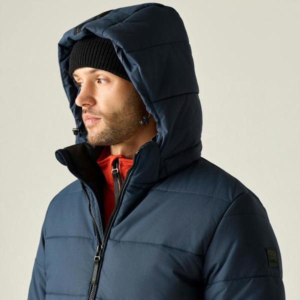 Regatta Mens Montor Water Repellent Padded Jacket - Navy - Navy - 70% Polyester/30% Recycled Polyester