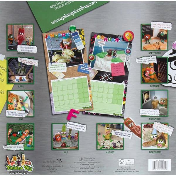 Violent Veg Calendar 2027, Wall Calendars, Month To View, Humour, Gift