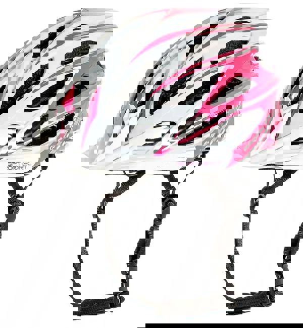 Sport Direct "Team Comp" 24 Vent Adult Bike Helmet Medium 55-58cm White/Pink