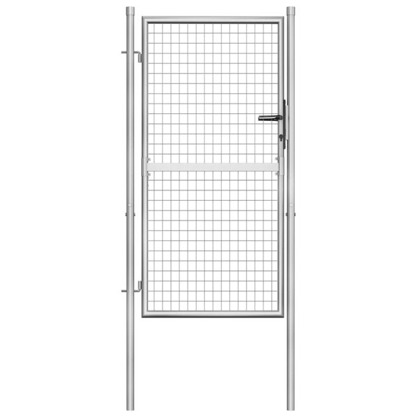 Berkfield Garden Gate Galvanised Steel 105x200 cm Silver