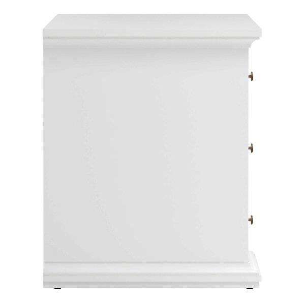 Wyld Haus Osaka Farmhouse White Wooden Desk 3 Drawers