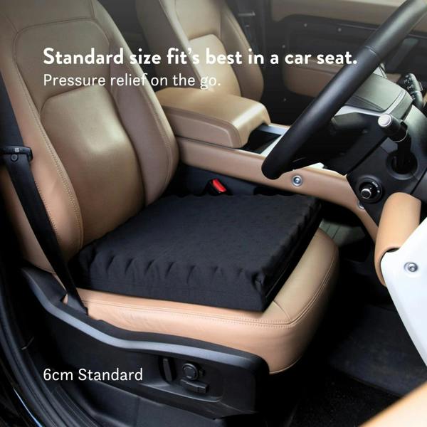 Vulva Pressure Relief Cushion (Vulvodynia) tear drop shaped cut out with discreet stretch cover high density foam car cushion