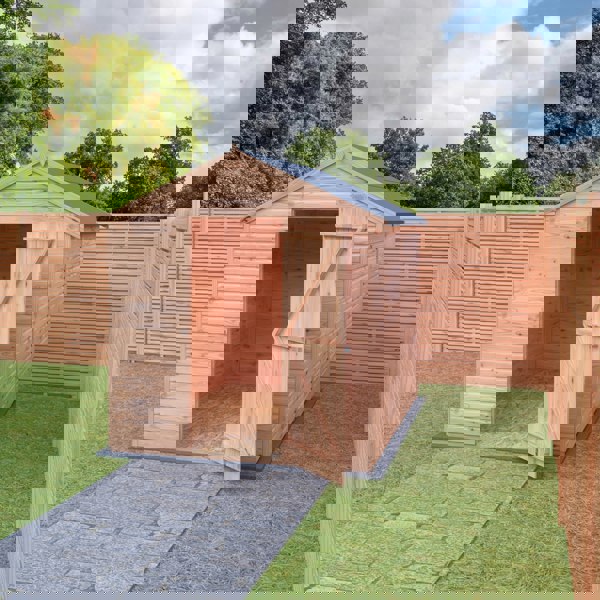 Shire 8x6 single door apex shed 12mm shiplap interlock cladding