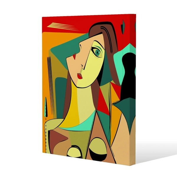 Benjamin Tate Design abstract portrait Slim Style Canvas Print  70x100cm , 15mm Slim Real wood.